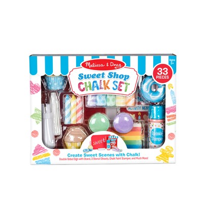 Melissa N Doug Sweet Shop Set Sidewalk Chalk, Assorted Colors (30623)