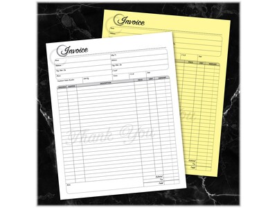 Cosco Artistic 2-Part Carbonless Invoices, 8.5 x 11, 50 Sets/Book (074003)