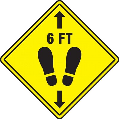Accuform Slip-Gard™ Floor Decal, 6 FT, Vinyl, 17, Yellow (MFS359)