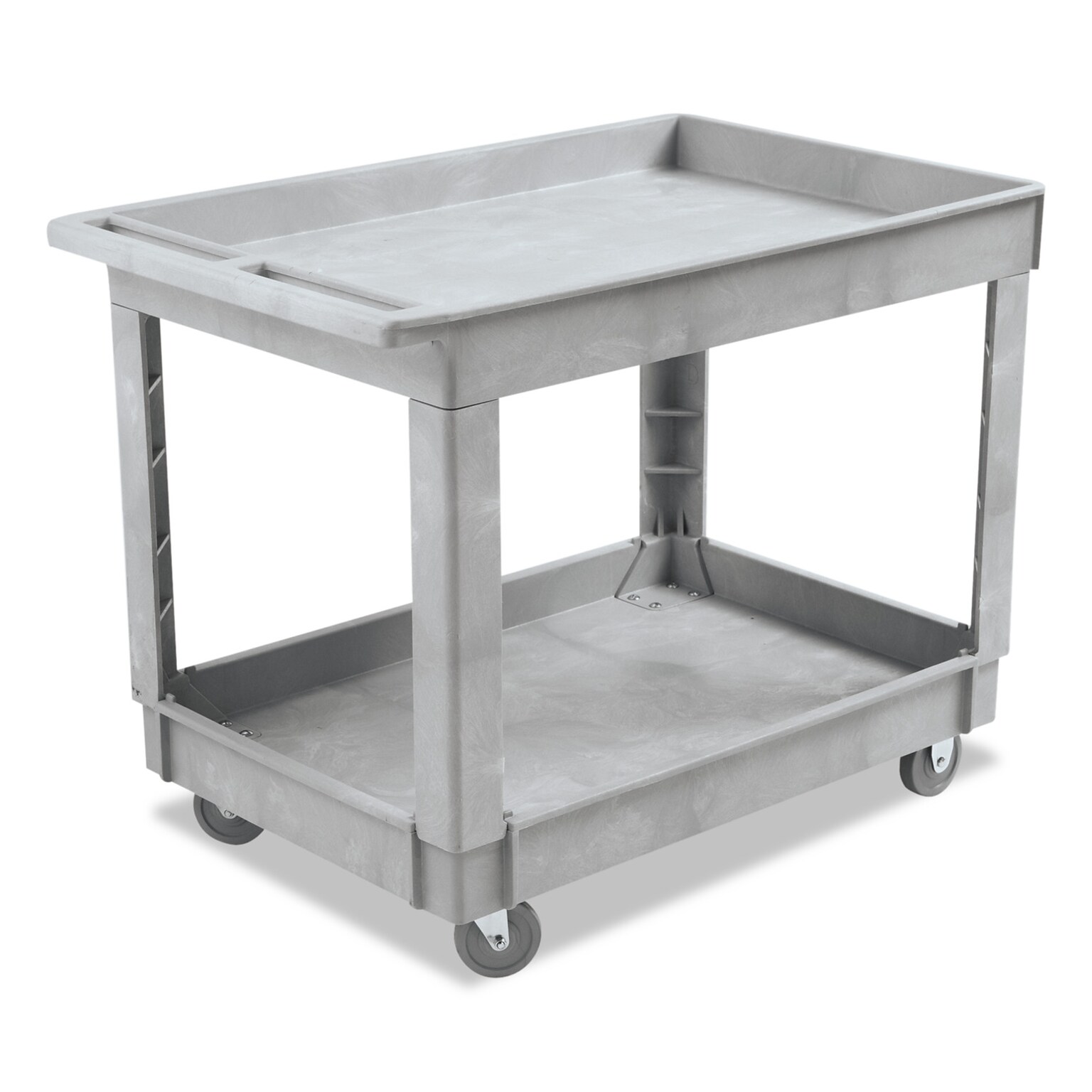 Boardwalk Two-Shelf Plastic Utility Cart, 24W x 40D, Gray (BWK4024UCGRA)