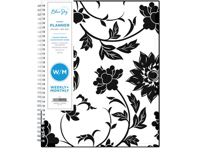 2021 Blue Sky 8.5 x 11 Planner, Barcelona, Black/White (100001-21)