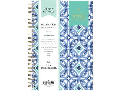 2021 Blue Sky 5 x 8 Planner, Day Designer, Blue/White (101410-21)