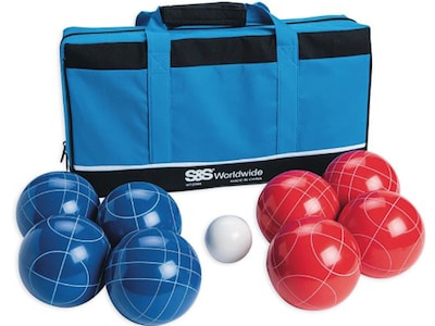S&S Classic Bocce Set, Blue/Red/White (W12812)