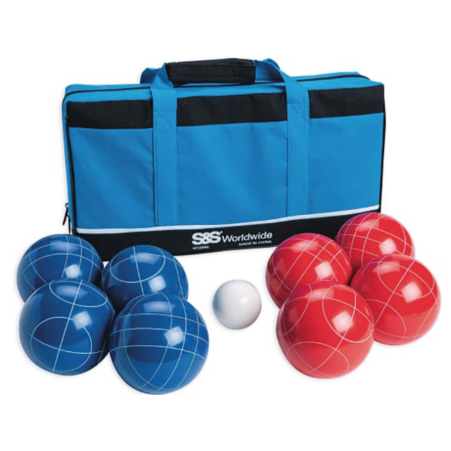 S&S Classic Bocce Set, Blue/Red/White (W12812)