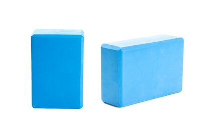 Mind Reader 2 Piece Foam Yoga Block, Blue (2YOBRICK-BLU)