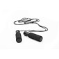 Mind Reader Black Adjustable Jump Rope with 5.25" Memory Foam Ergonomic Handles (JROPE2-BLK)