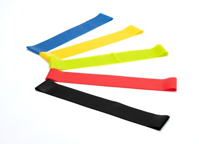 Mind Reader Assorted Resistance Loop Resistance Exercise Bands For Home Fitness, Set of 5 (LOOPBAND5-ASST)