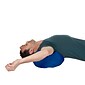 Mind Reader Yoga Bolster Restorative Cushion, Cotton, Machine Washable Cover, Blue (YOGCYL-BLU)