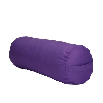 Mind Reader Yoga Bolster Restorative Cushion, Cotton, Machine Washable Cover, Cylinder, Purple (YOGCYL-PUR)
