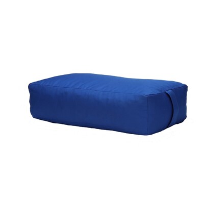 Mind Reader Yoga Bolster Restorative Cushion, Cotton, Machine Washable Cover, Square, Blue (YOGSQ-BLU)