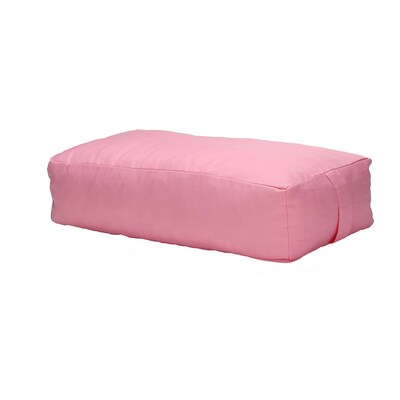 Mind Reader Yoga Bolster Restorative Cushion, Cotton, Machine Washable Cover, Square, Pink (YOGSQ-PNK)