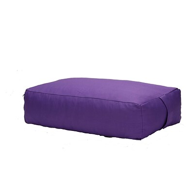 Mind Reader Yoga Bolster Restorative Cushion, Cotton, Machine Washable Cover, Square, Purple (YOGSQ-PUR)