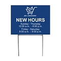 Custom Full Color Horizontal Plastic Lawn Sign, 12x 18, 4 mm. White Corrugated Plastic, 2-Sided