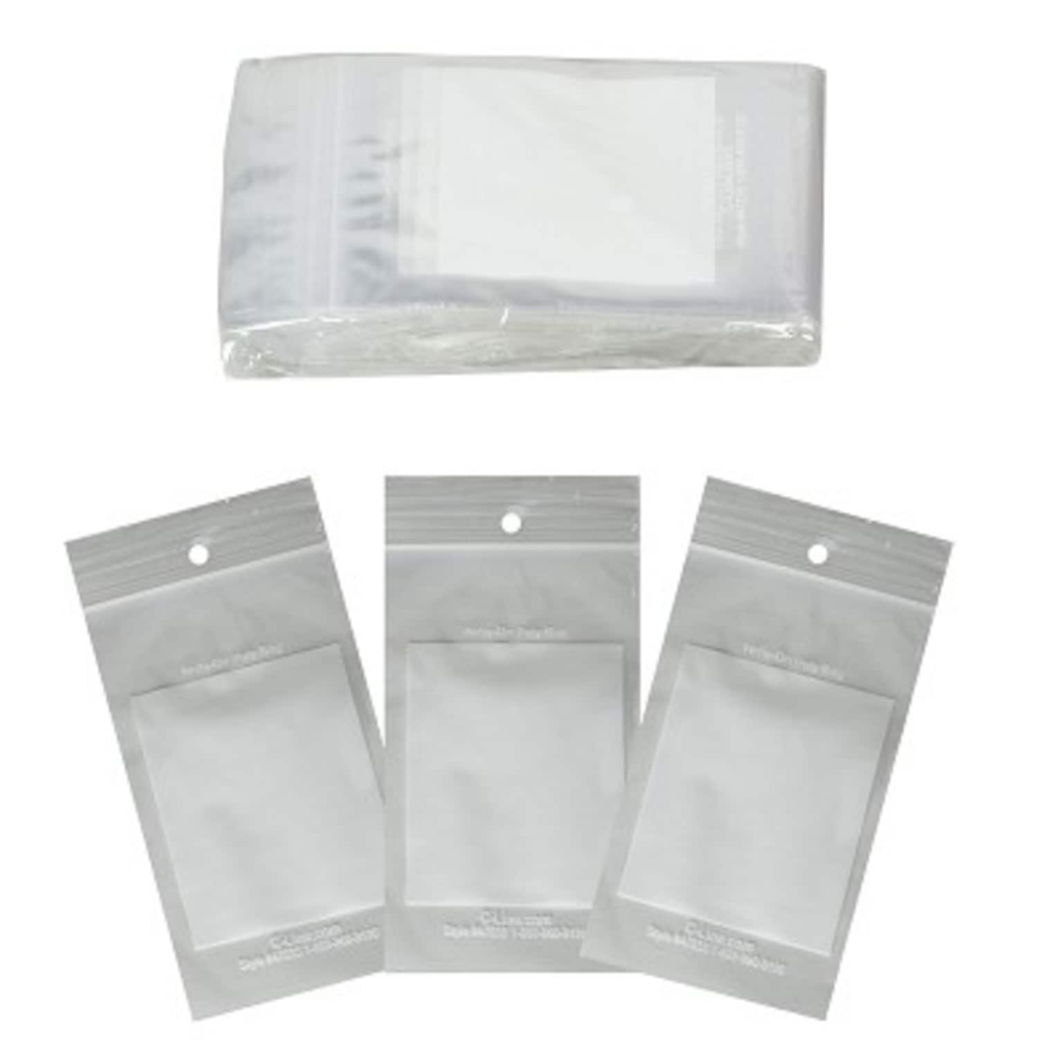 C-Line 3 x 5 Reclosable Poly Bags, 2 Mil, Clear, 1000/Carton (47235)