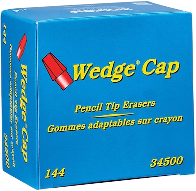 Dixon Wedge Cap Erasers, Pink, 144/Box (34500)