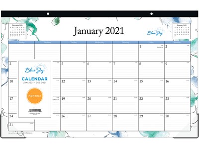 2021 Blue Sky 11 x 17 Desk Pad Calendar, Lindley, Multicolor (100024-21)