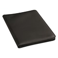 Universal Leather-Look Pad Folio, Inside Flap Pocket w/Card Holder, Black (UNV32660)
