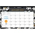 2021 Blue Sky 11 x 17 Desk Pad Calendar, Baccara Dark, White/Gray/Yellow (116050-21)