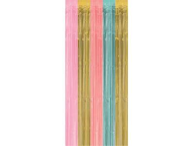 Amscan Party Door Curtains, Pastel/Gold, 6/Pack (242002.90)