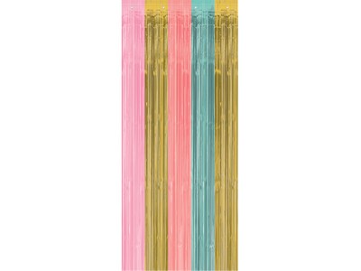 Amscan Party Door Curtains, Pastel/Gold, 6/Pack (242002.90)