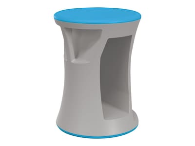 MooreCo Hierarchy Flipz Polypropylene School Stool, Blue/Gray (83464-BLUE)