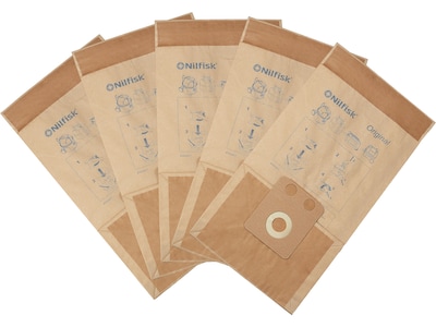 Nilfisk Vacuum Bag, Beige, 5/Pack (82222900)