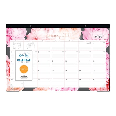 2021 Blue Sky 11" x 17" Desk Pad Calendar, Joselyn ...