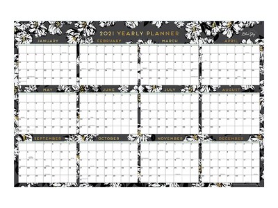 2021 Blue Sky 24 x 36 Wall Calendar, Baccara Dark, Multicolor (116053-21)