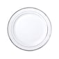 Amscan Premium Party Plate, White/Silver 20/Pack (438951)