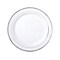 Amscan Premium Party Plate, White/Silver 20/Pack (438951)