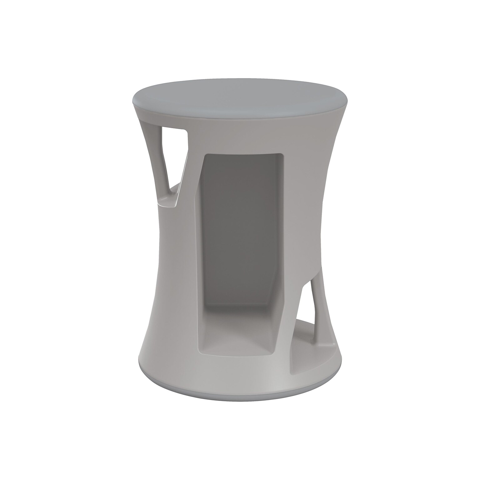 MooreCo Hierarchy Flipz Polypropylene School Stool, Gray (83464-GREY)