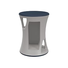 MooreCo Hierarchy Flipz Polypropylene School Stool, Navy/Gray (83464-PURPLE)