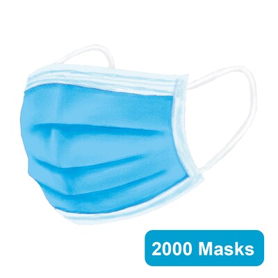 Disposable Earloop Face Mask, Blue, 2000/Carton (KZ001-CC)