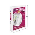 Avery Mini Durable Protect & Store Standard 1 3-Ring View Binder, White (23011)