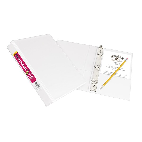Avery Mini Durable 1 3-Ring View Binder, White (17116)