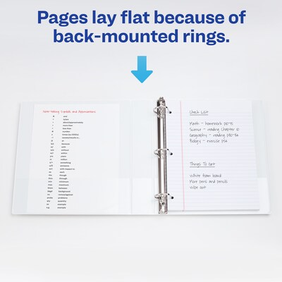 Avery Durable 2" 3-Ring View Binders, Slant Ring, White (17032)