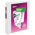 Avery Durable 1 3-Ring View Binders, D-Ring, White (17012)
