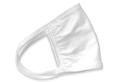 ATA Reusable SILVADUR™ 930 FLEX Anti-Microbial Cloth Face Masks, 3-Ply, Adults, Cotton, White, 10 /P
