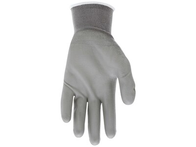 MCR Safety Memphis NXG Nylon Polyurethane-Coated Gloves, Large, Gray, Dozen (9666L)