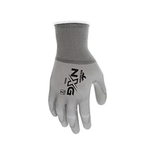 MCR Safety Memphis NXG Nylon Polyurethane-Coated Gloves, Small, Gray, Dozen (9666S)