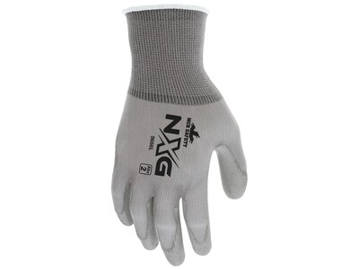 MCR Safety Memphis NXG Nylon Polyurethane-Coated Gloves, Extra Large, Gray, Dozen (9666XL)