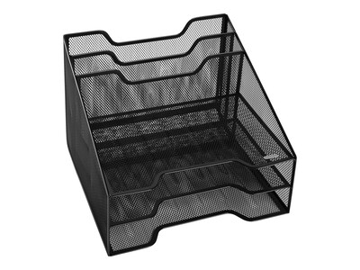 Rolodex 5-Compartment Wire Mesh File Organizer, Black (1742322)