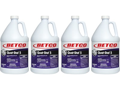 Betco Quat-Stat 5 Disinfectant Liquid Bottle, Lavender, 128 oz., 4/Carton (34104-00)