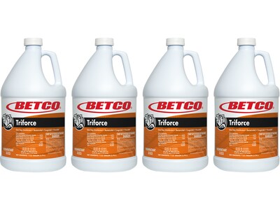 Betco Triforce Disinfectant Liquid Bottle, Fresh, 128 oz., 4/Carton (33304-00)