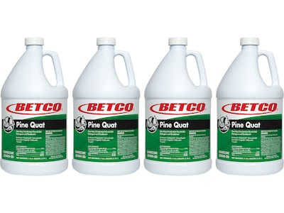 Betco Pine Quat Disinfectant Liquid Bottle, Pine, 128 oz., 4/Carton (30404-00)