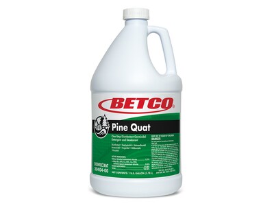 Betco Pine Quat Disinfectant Liquid Bottle, Pine, 128 oz., 4/Carton (30404-00)