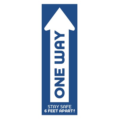 Deluxe One Way Stay Safe Floor Arrow, 22 x 7, 6/Pack (593801)