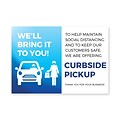 Deluxe Curbside Pick Up Poster, 11 x 17, Blue, 6/Pack (CPPOST1117)