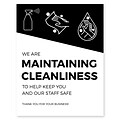 Deluxe Maintaining Cleanliness Window Cling,  8.5 x 11, Black, 25/Pack (MCCLING8511)