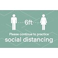 Deluxe Social Distancing  Poster, 11 x 17, Green, 6/Pack (SDPOST1117)